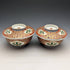 Japanese antique Meiji period Imari ware bowl with lid pair